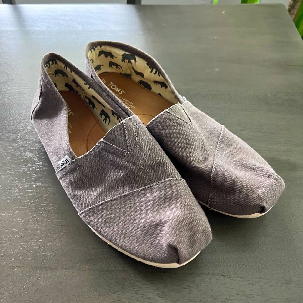Toms Alpargata Grey Shoes - Size 13